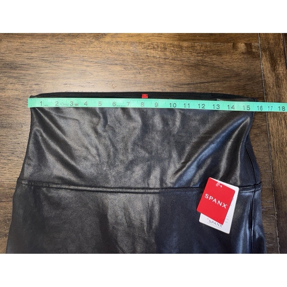 SPANX Women's 1X Faux Leather Leggings Pants Skinny 2437P Tight Casual Black NEW - Picture 13 of 15